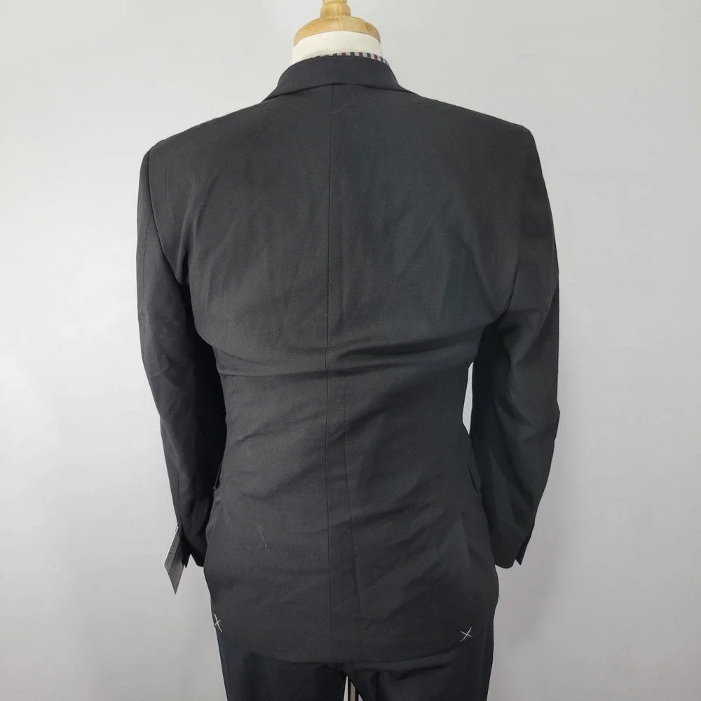 Perry‎ Ellis Portfolio Men's Sport Coat Blazer Two Button Black Stretch 36R NEW